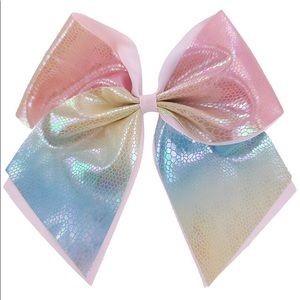 Pastel Multi Color Metallic Cheer Bows